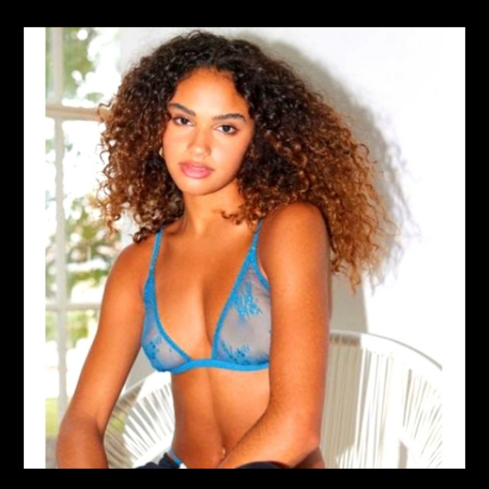 UO OUT FROM UNDER MIRANDA BLUE BRALETTE